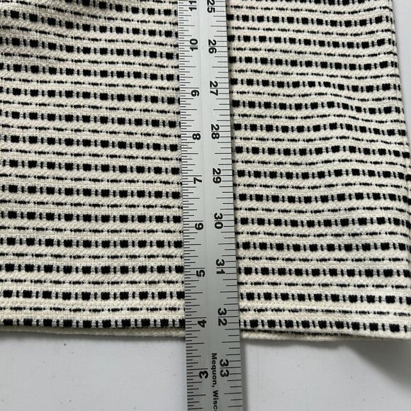 LOFT Shift Dress Size S Ivory Black Sleeveless Tweed Button Detail Pockets - Picture 14 of 14